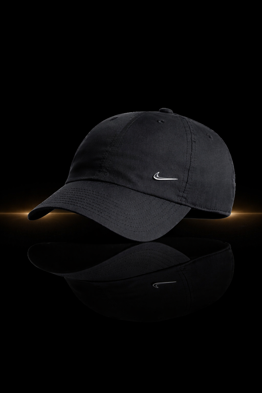 black minimal performance cap adjustable breathable