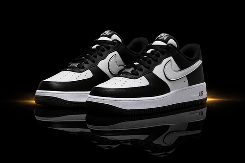 black and white dual tone low top sneakers minimal streetwear