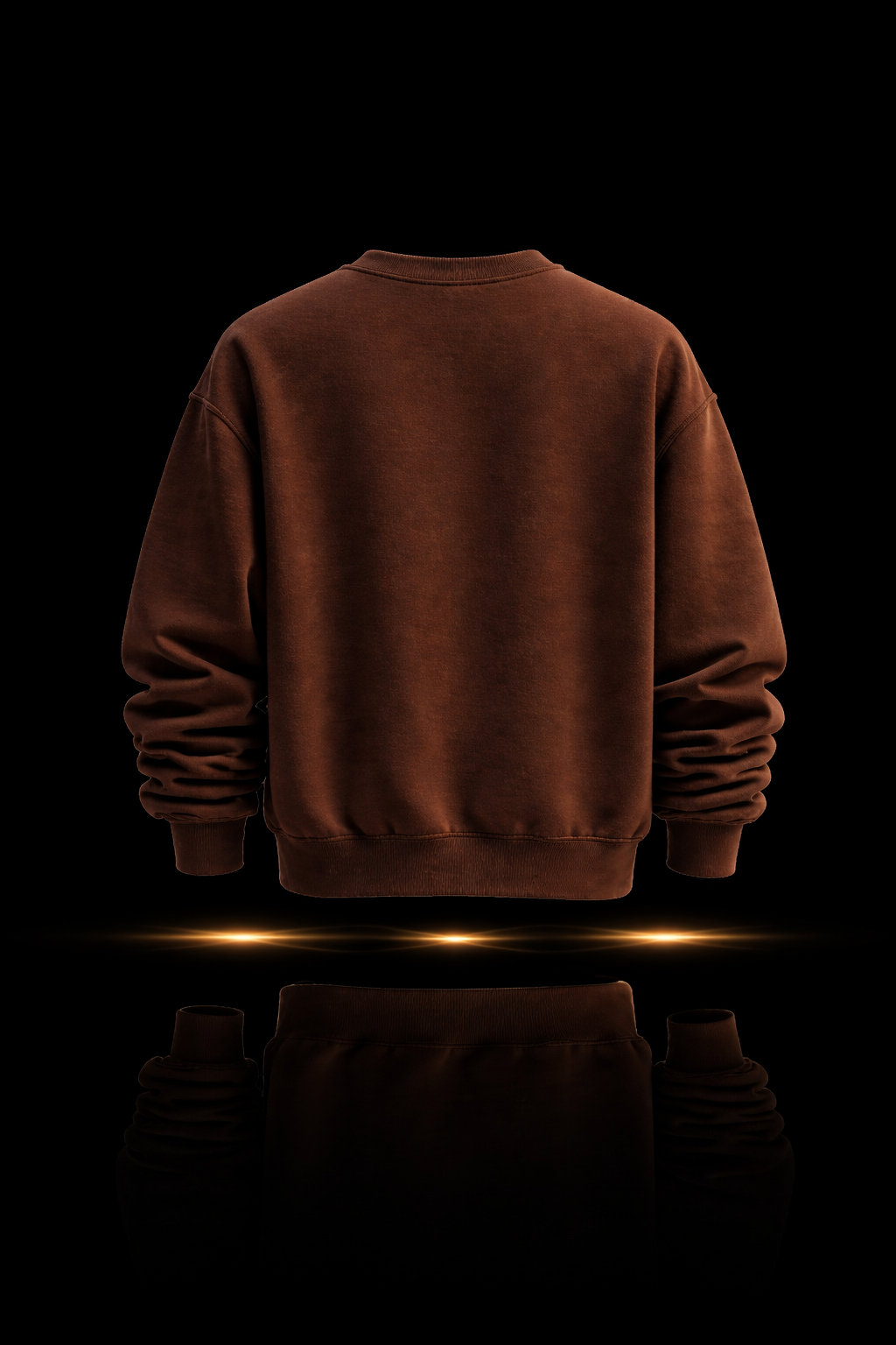 brown oversized sweatshirt premium cotton streetwear