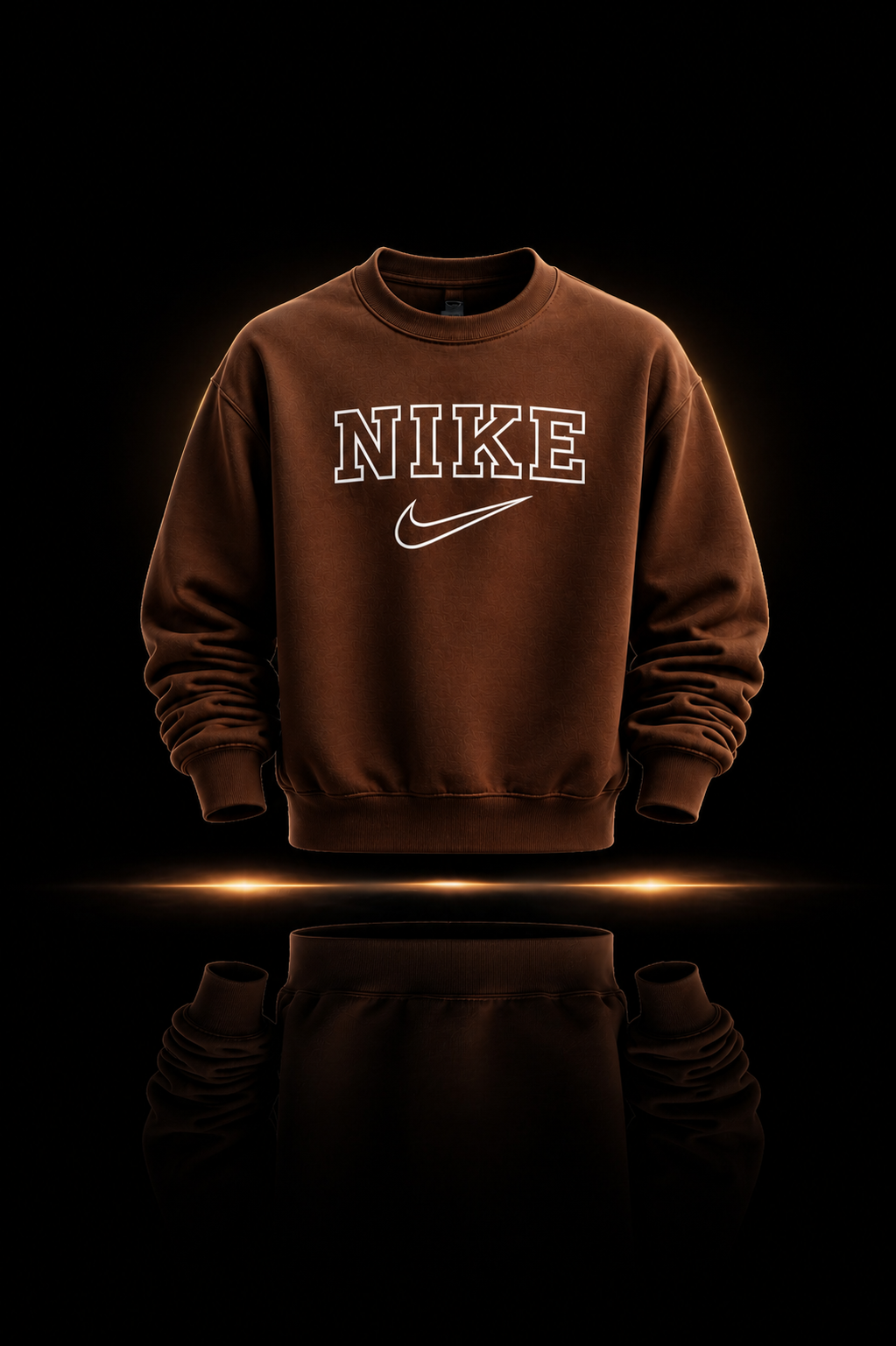 brown oversized sweatshirt premium cotton streetwear