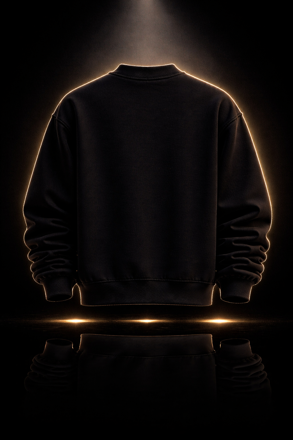 black oversized sweatshirt premium streetwear
