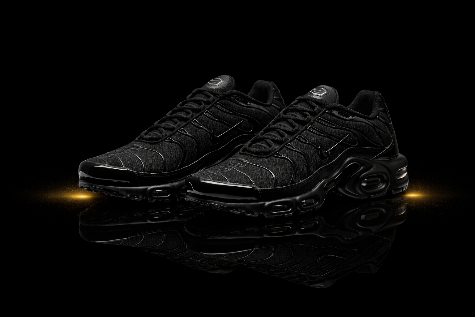 triple black cushioned sneakers minimal streetwear